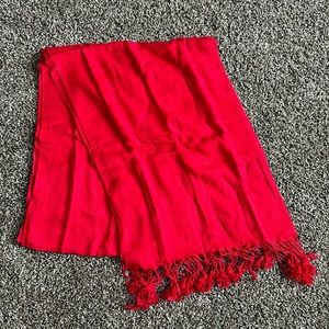 Red Fringe Scarf